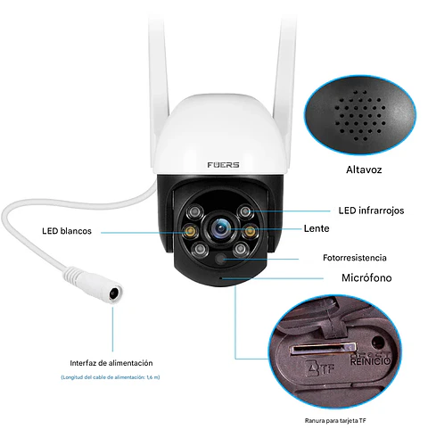 Cámara IP Wifi 8 MP 4K - Seguridad Exterior Inteligente