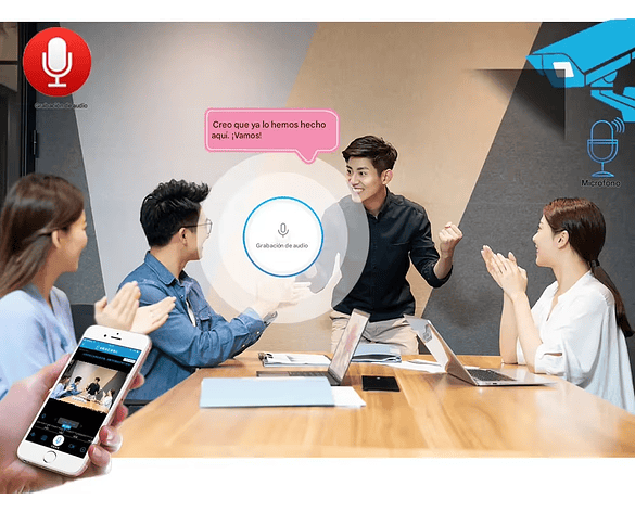 Kit de Cámaras de Seguridad POE Tuya 8MP 4K con Audio y Visión Nocturna | NVR 6 Canales Disco Duro 2T