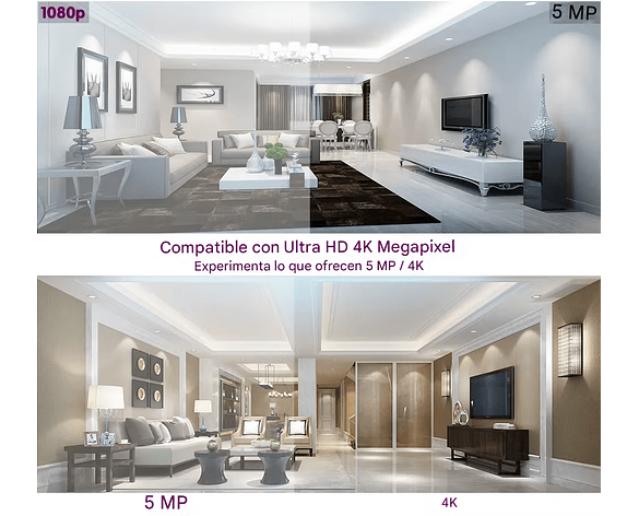 Kit de Cámaras de Seguridad POE Tuya 8MP 4K con Audio y Visión Nocturna | NVR 6 Canales Disco Duro 2T