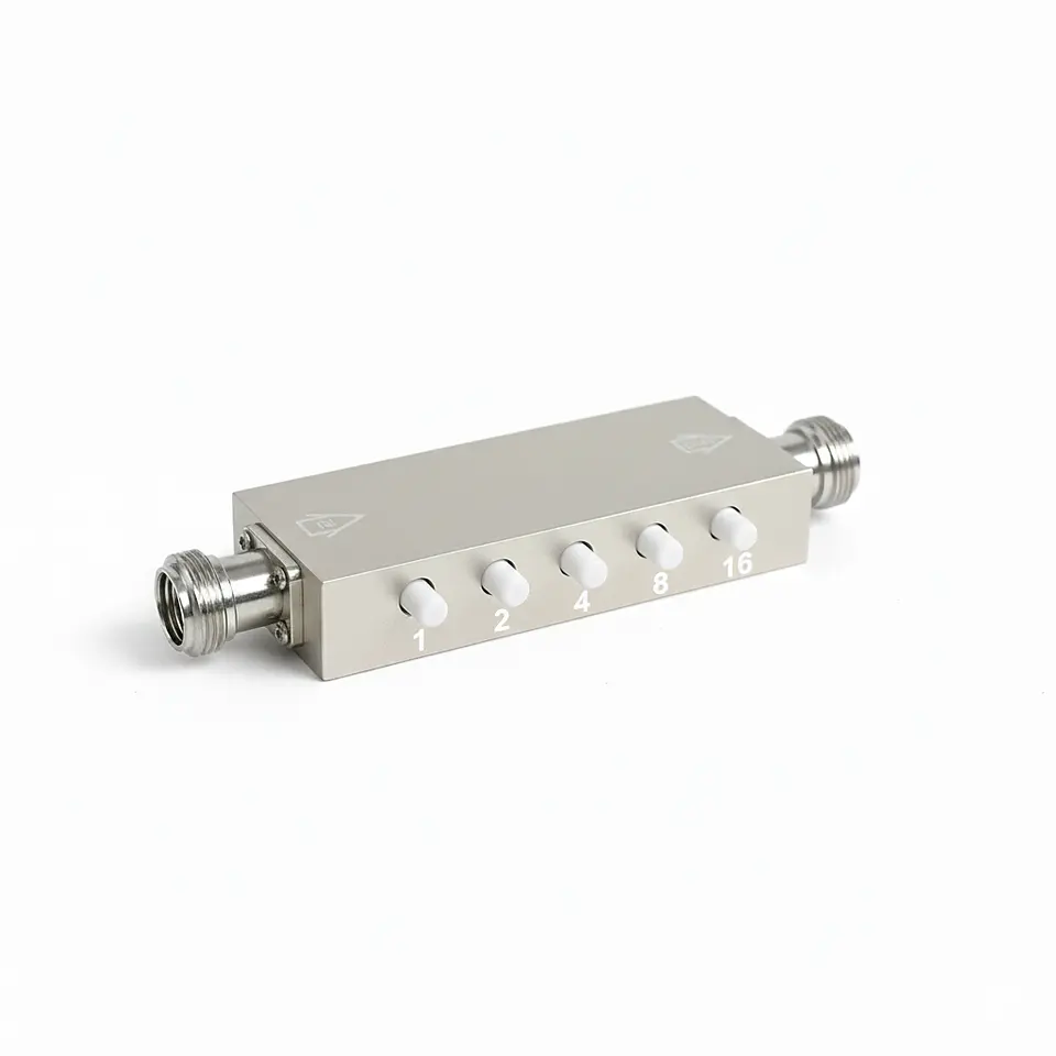 Atenuador de Pasos RF Ajustable 0-30dB, DC-3GHz, 5W - Conector N-Hembra 1