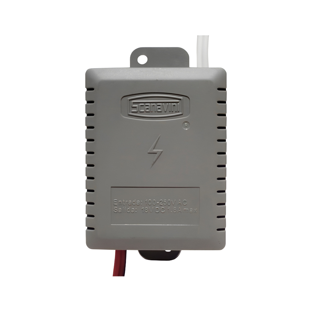 Transformador 18V DC 1.8A para Cerraduras Eléctricas de Sobreponer | Fuente de Poder 100-250V AC