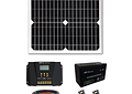 Kit Solar 150W con Batería 100Ah y Controlador 20A para Sistemas de Seguridad, Alarmas y Equipos Autónomos
