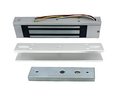 Retenedor Magnético 280 Kg para Exterior sin Timer ACC571 – Control de Acceso 12V con Soporte tipo U para vidrio