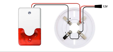 Detector de Humo Fotoeléctrico con Cable para Alarmas – Sensor de Alta Sensibilidad DC 9-24V independiente