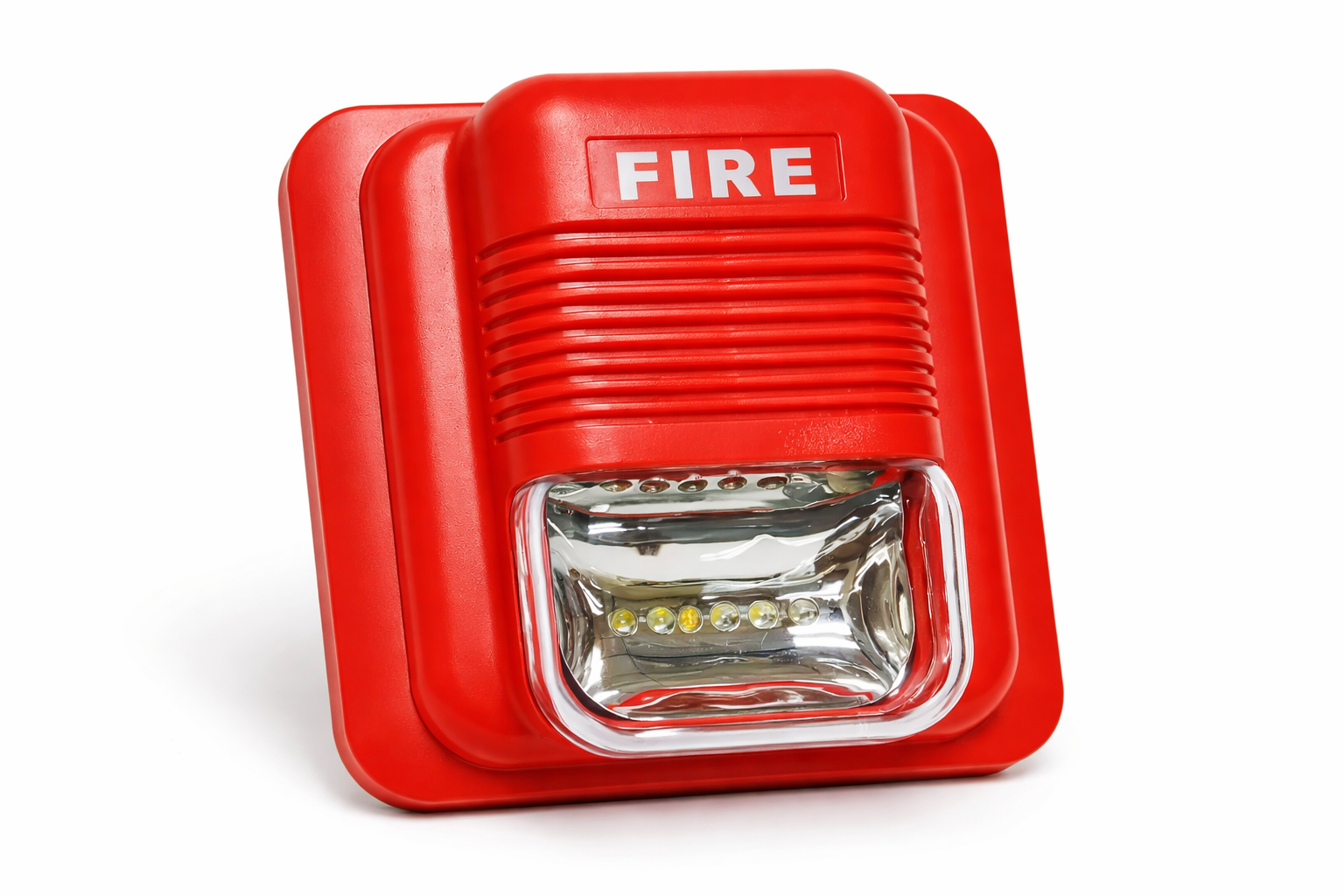 Sirena Estroboscópica de Alarma Contra Incendios 12V 100dB – Luz Flash y Bocina de Seguridad