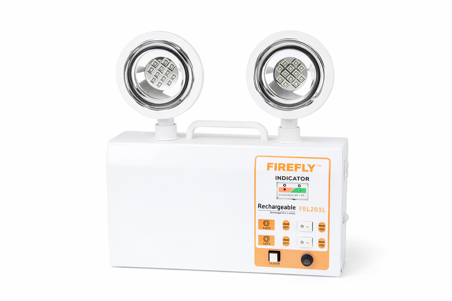 Luz de Emergencia LED Doble Cabezal 3W con Batería | Iluminación de Emergencia para Pasillos y Edificios