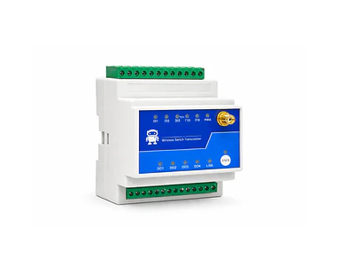 Módulo Relé RF Inalámbrico LoRa 4 Canales – Control Remoto Industrial hasta 7Km RS485 DIN Rail