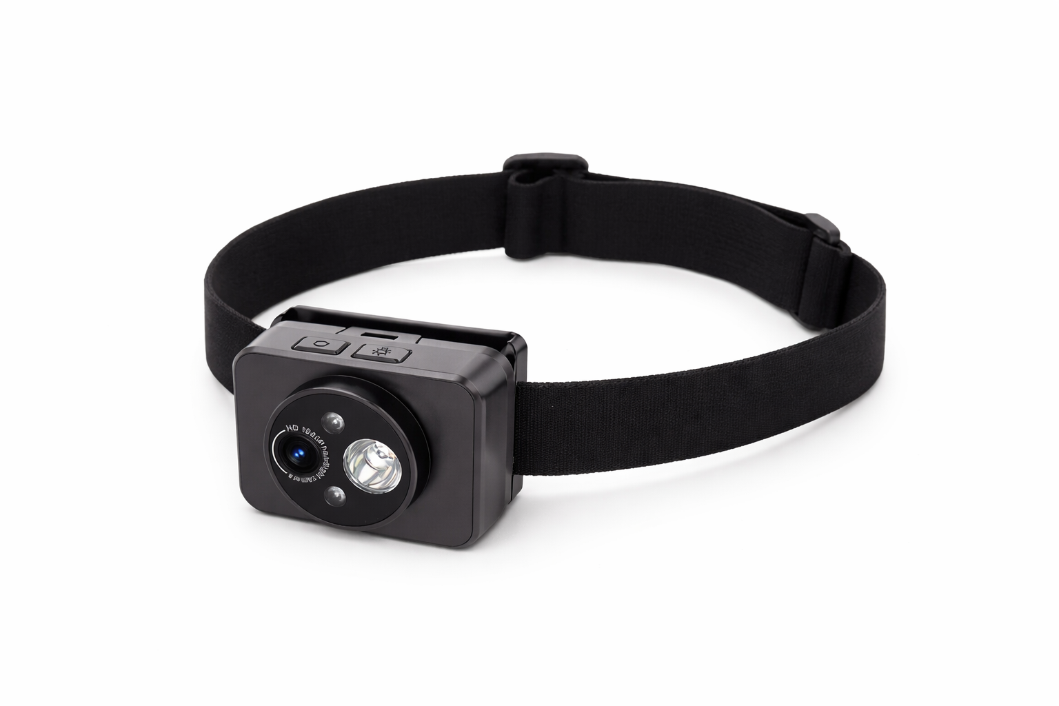 Cámara Deportiva HD 1080p Montada en la Cabeza con Luz LED | Grabadora Vlog Antivibración para Ciclismo y Outdoor