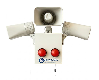 Alarma Comunitaria de 90W con Respaldo UPS y Largo Alcance 7km RF Sirena Alarma Esclavo