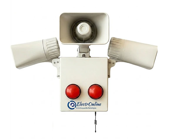 Alarma Comunitaria de 90W con Respaldo UPS y Largo Alcance 7km RF Sirena Alarma Esclavo