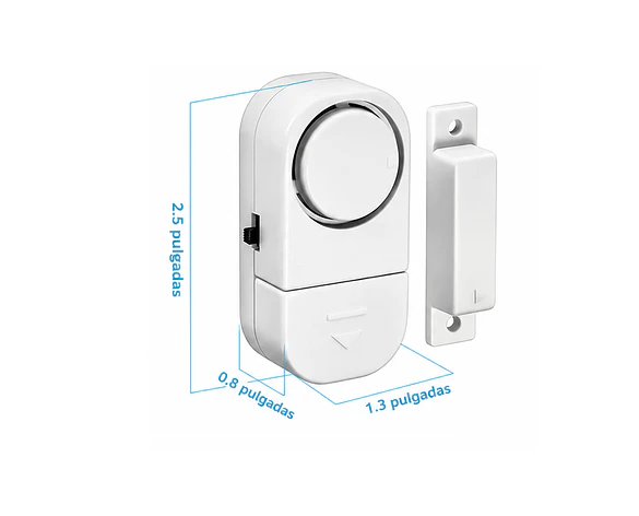 Alarma Magnética para Puertas y Ventanas 90dB Autónoma con Sensor Magnético – Seguridad Hogar Oficina