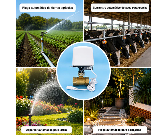 Válvula Inteligente Tuya Zigbee/WiFi para Agua 1/2