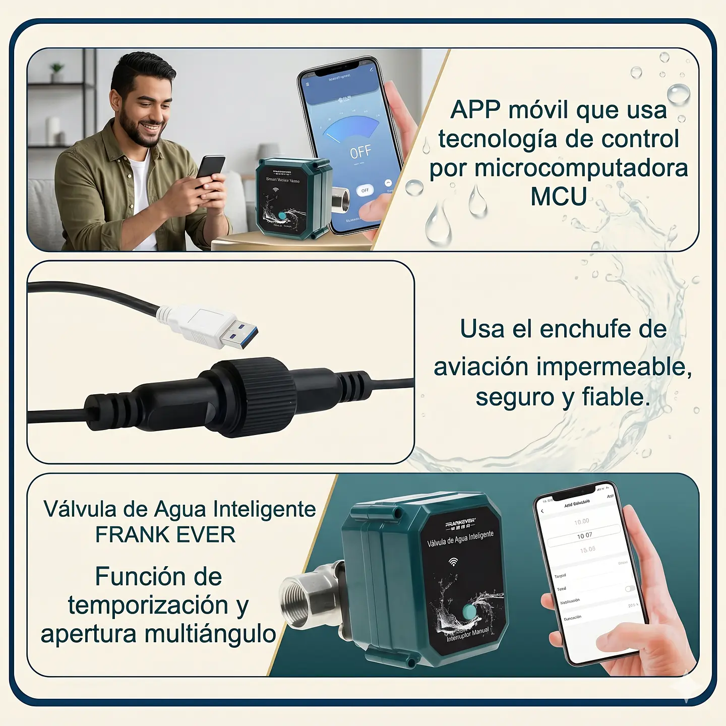 Válvula de Agua WiFi para Jardín y Control de Caudal 3