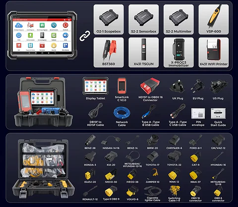 LAUNCH X431 PRO3S+ SmartLink HD – Escáner Automotriz Profesional para Autos y Camiones 12V / 24V