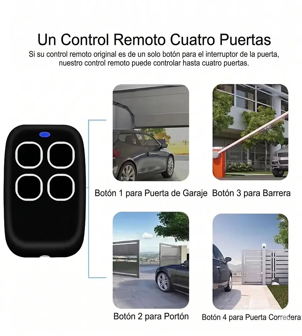 Duplicador Control Remoto Garaje Multifrecuencia 2
