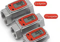 Medidor de Flujo de Turbina Digital LCD Alta Precisión para Combustible, Agua y Aceite 1