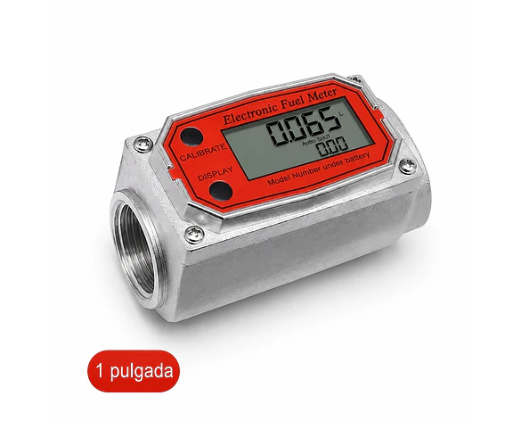 Medidor de Flujo de Turbina Digital LCD Alta Precisión para Combustible, Agua y Aceite 1