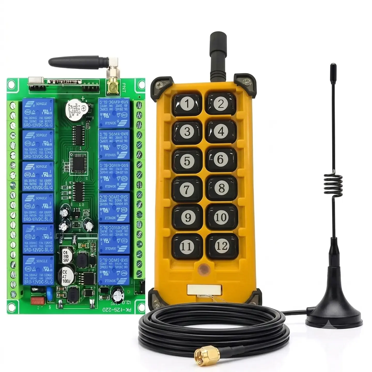 Receptor Industrial 433MHz 12 Canales Control Remoto 1