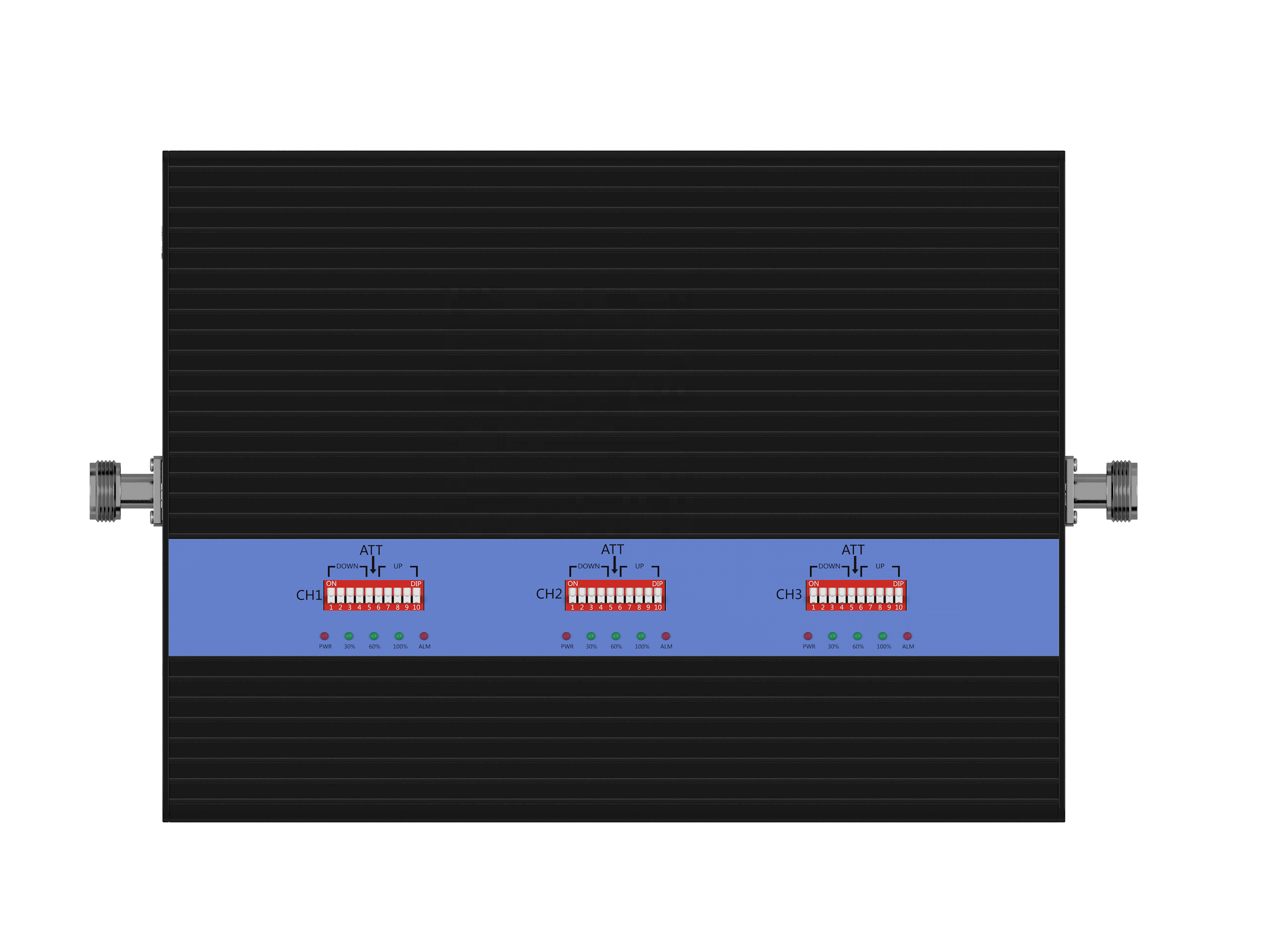 Repetidor de Tribanda Lintratek de Alta Ganancia 80dB 2G 3G 4G B5 (850MHz) / B2 (1900MHz) / B7 (2600 MHz)