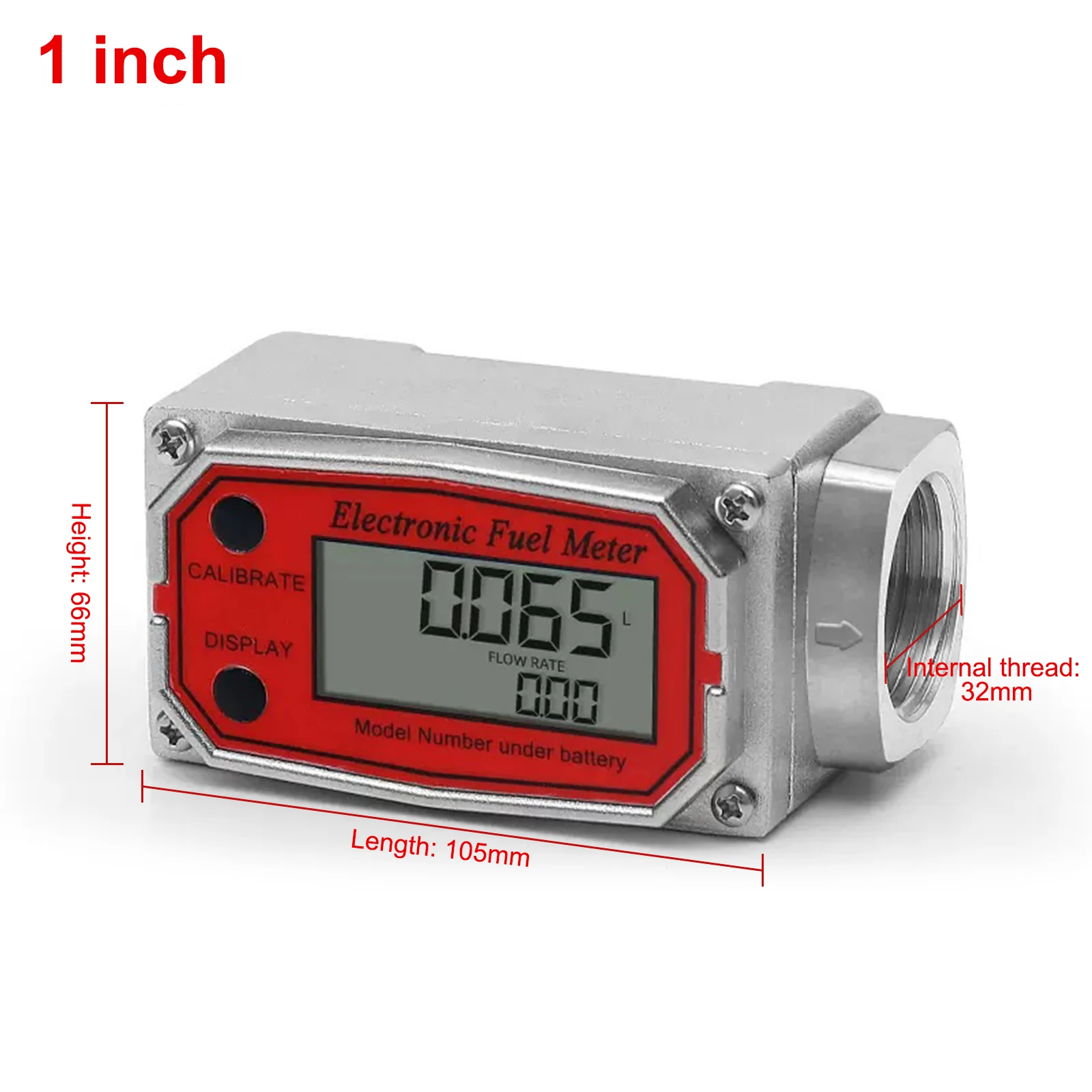 Medidor de flujo digital para combustible y agua 1 Pulgada