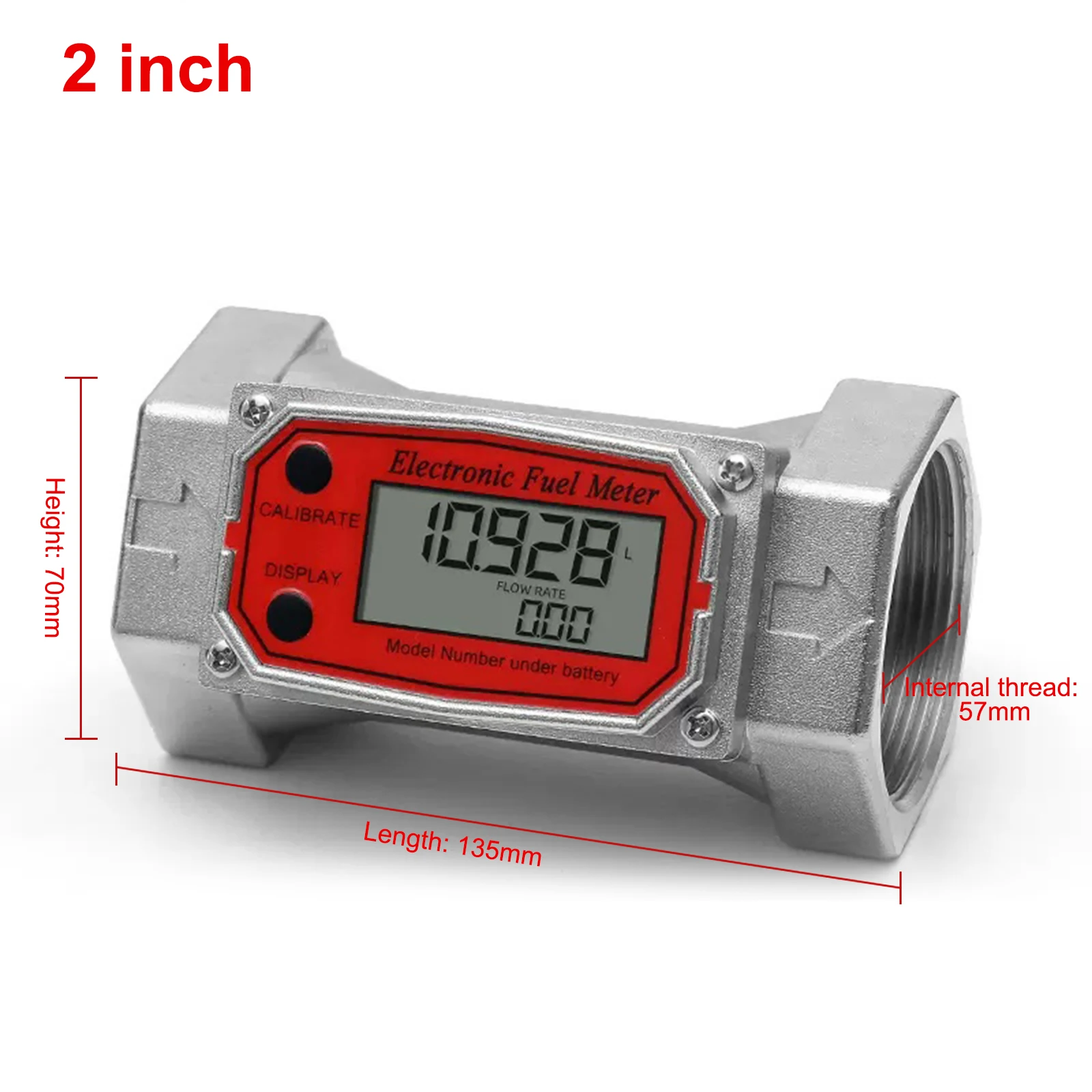 Medidor de flujo digital para combustible y agua 2 Pulgadas