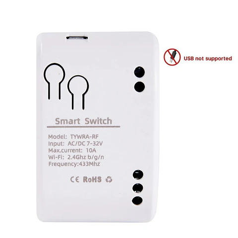 Interruptor inteligente Wifi 10A control remoto