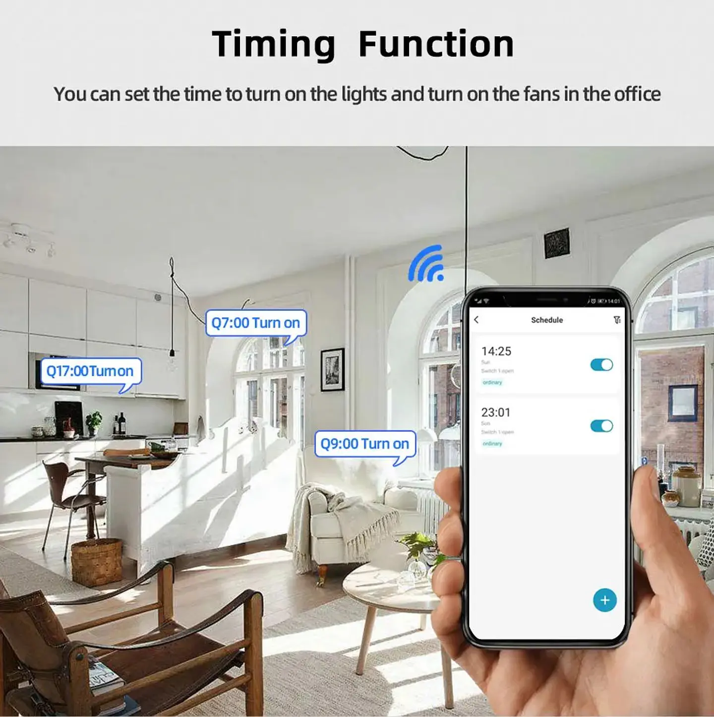 Interruptor inteligente Wifi 10A control remoto 3