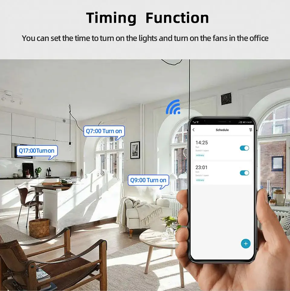 Interruptor inteligente Wifi 10A control remoto 3