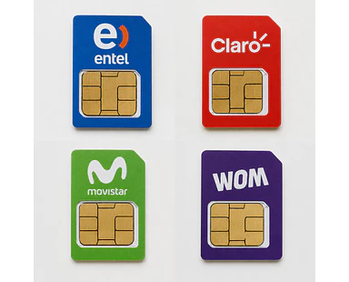 Chip Prepago Sim Card Entel Claro Movistar Wom