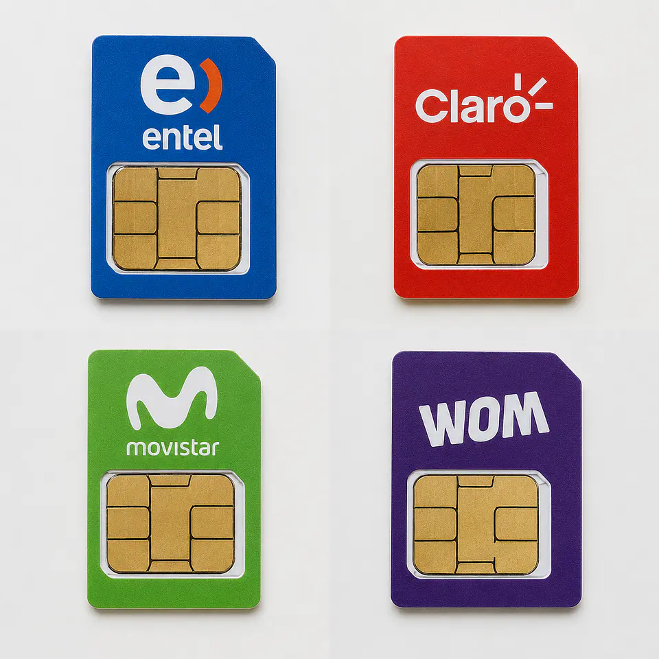 Chip Prepago Sim Card Entel Claro Movistar Wom 1