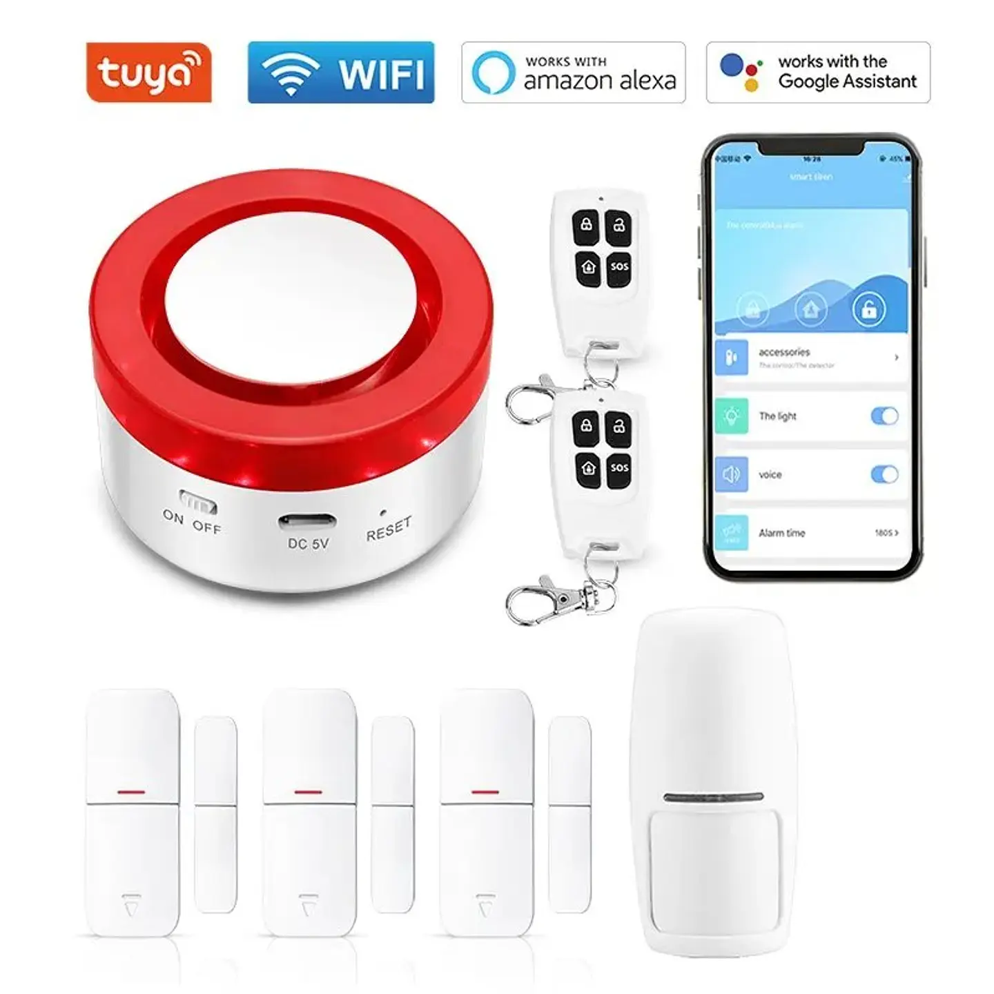 Sistema de Alarma Inteligente WiFi Tuya - Antirrobo con App, Alexa y Google 4