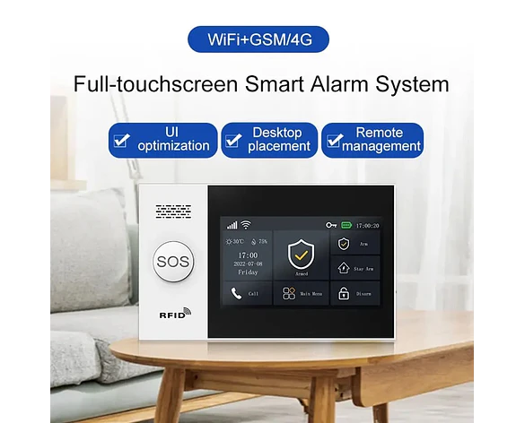 Sistema de Alarma 4G + WiFi Tuya PGST PG-107 Inalámbrico con App y Alexa