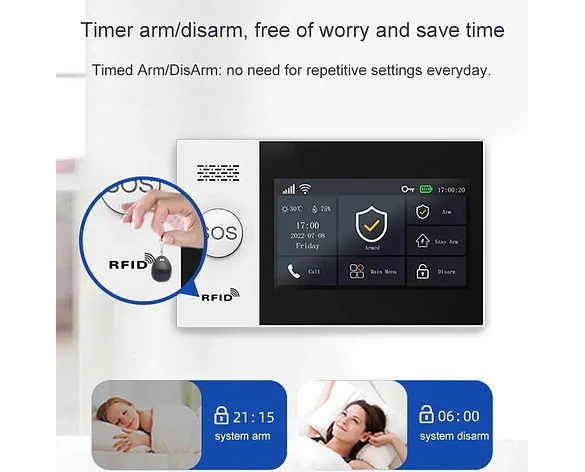 Sistema de Alarma 4G + WiFi Tuya PGST PG-107 Inalámbrico con App y Alexa
