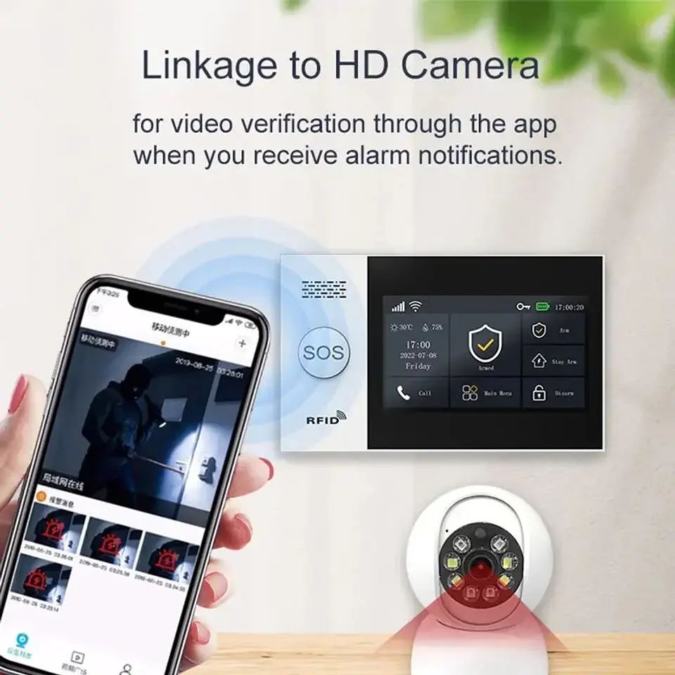 Sistema de Alarma 4G + WiFi Tuya PGST PG-107 Inalámbrico con App y Alexa 5