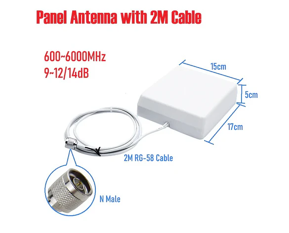 Antena Panel Direccional 600MHz a 4000MHz