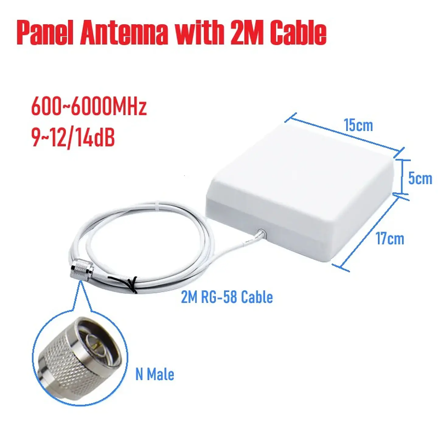 Antena Panel Direccional 600MHz a 4000MHz 13