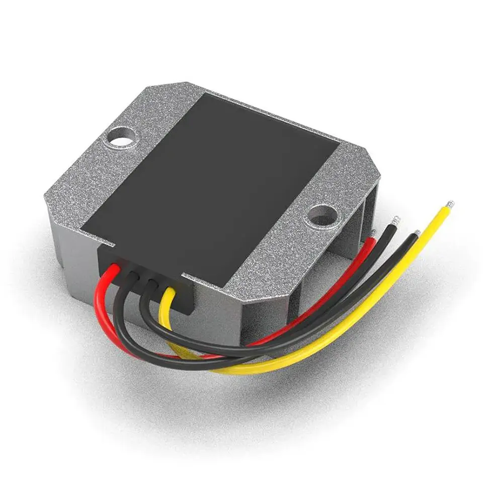 Convertidor de voltaje de 12VDC a 15VDC potente y resistente al agua aluminio hasta 75W 1