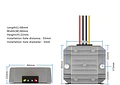 Convertidor de voltaje de 12VDC a 15VDC potente y resistente al agua aluminio hasta 75W