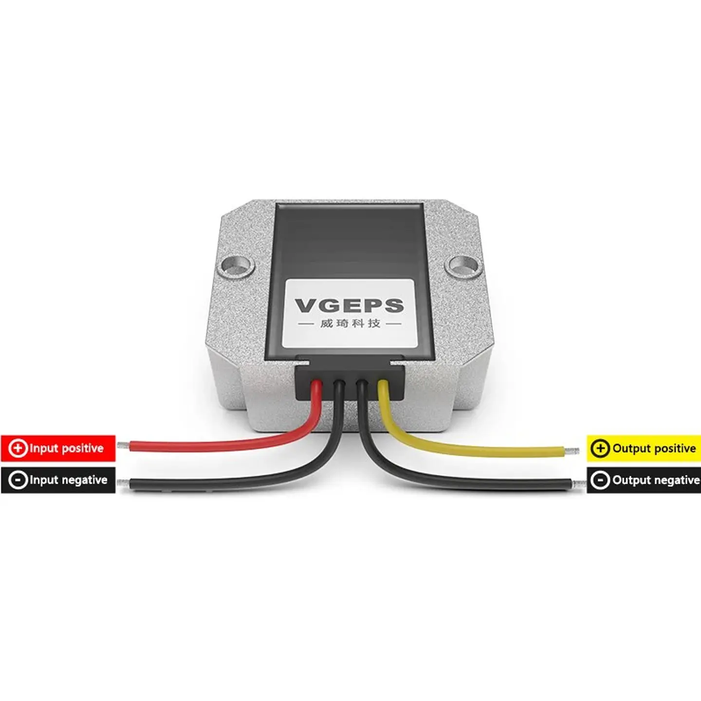 Convertidor de voltaje de 12VDC a 15VDC potente y resistente al agua aluminio hasta 75W 6