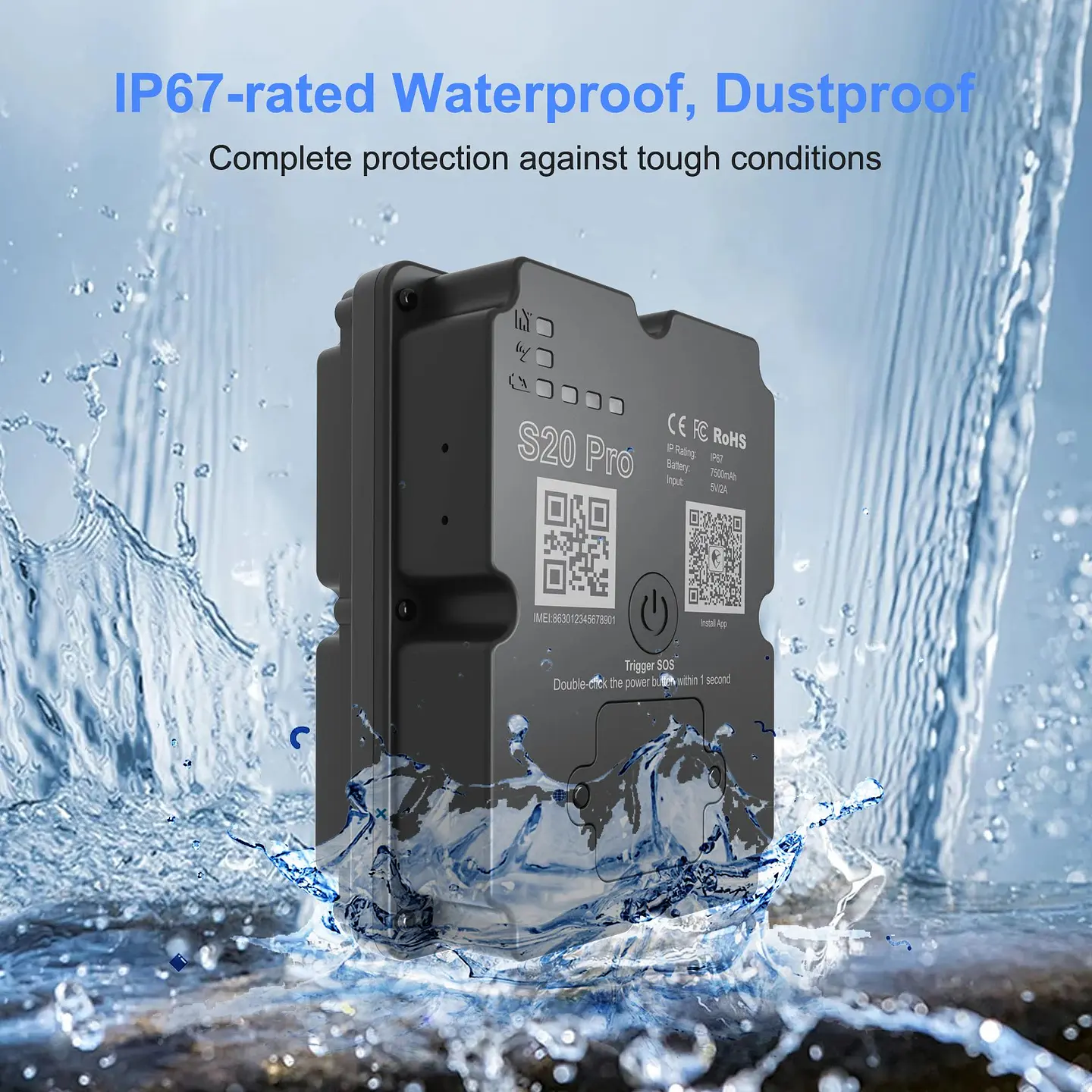 Rastreador GPS 4G WanWayTech S20 Pro - Batería 7500mAh, Tiempo Real e Historial 4