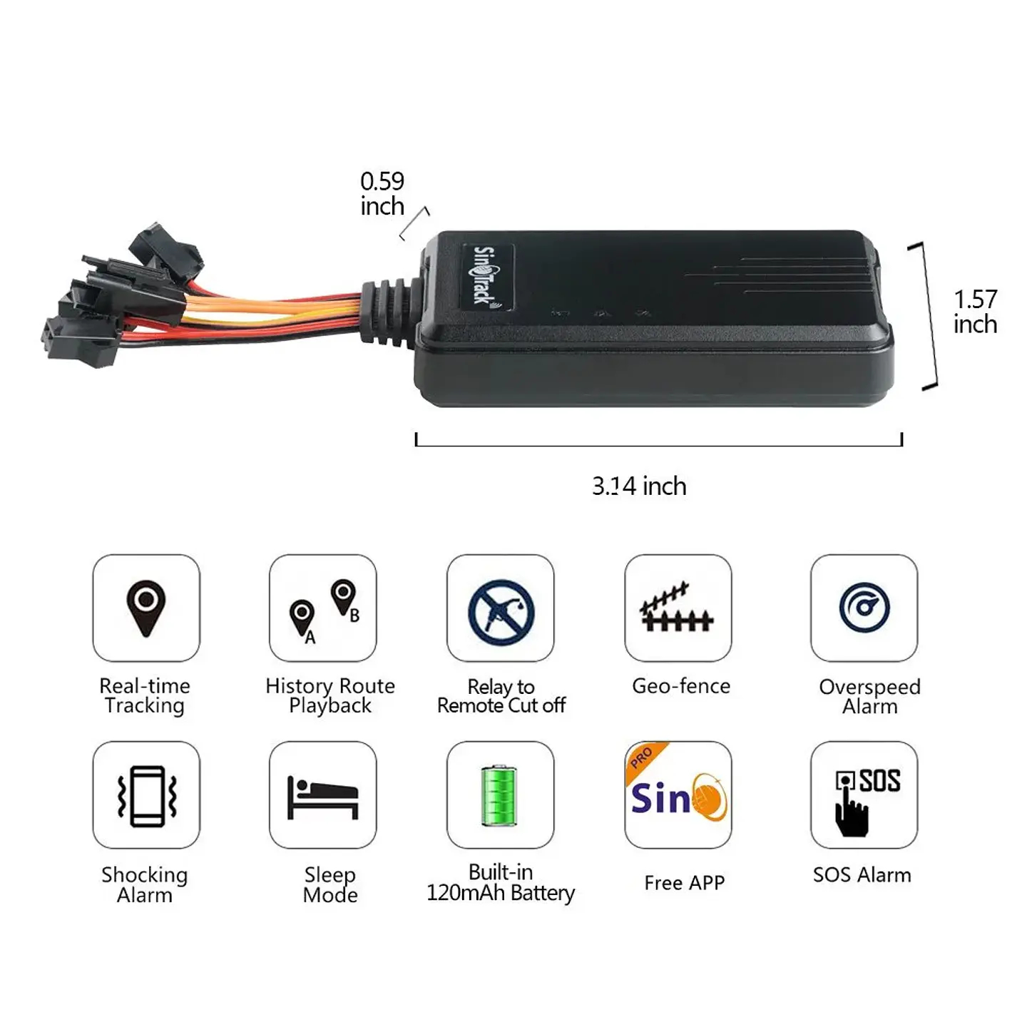 Rastreador GPS 4G SinoTrack ST-906L - Corte de Combustible/Energía y App Gratis 2