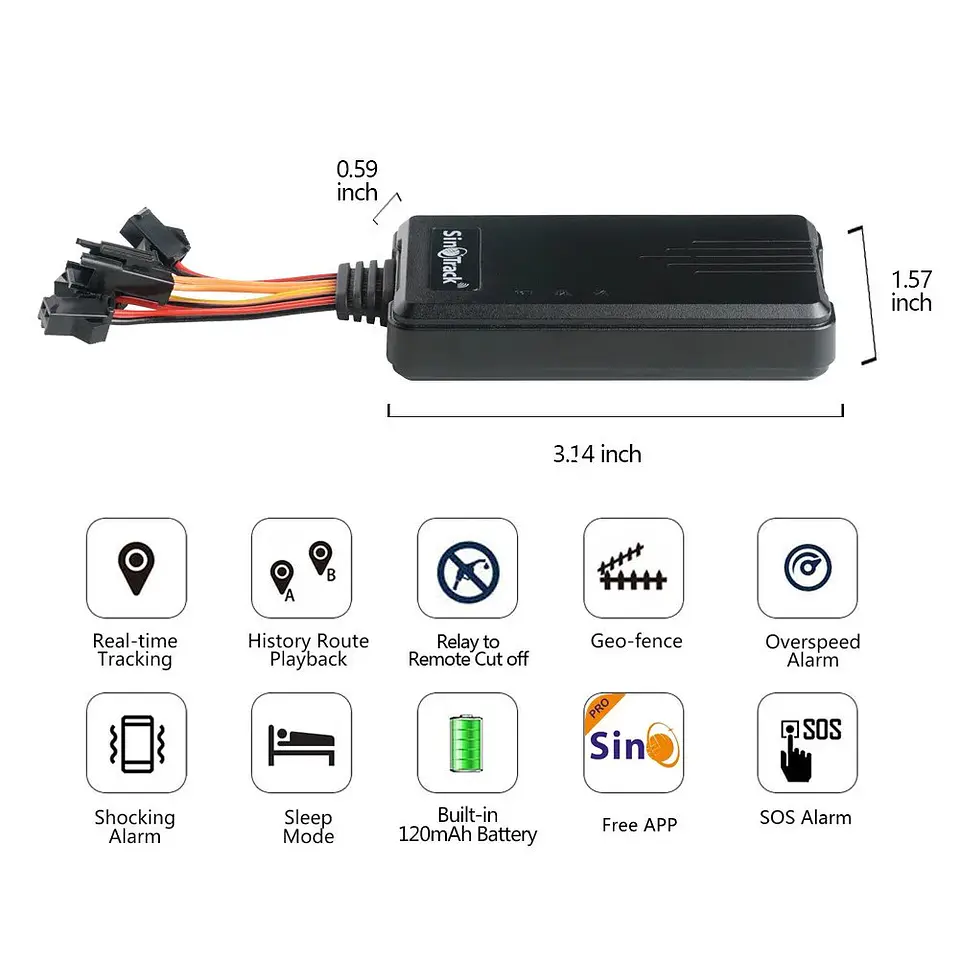 Rastreador GPS 4G SinoTrack ST-906L - Corte de Combustible/Energía y App Gratis 2