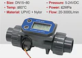 Medidor de Flujo Digital PVC Tipo Turbina DN15-DN80 - Pantalla LCD y Salida NPN