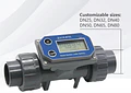 Medidor de Flujo Digital PVC Tipo Turbina DN15-DN80 - Pantalla LCD y Salida NPN