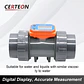Medidor de Flujo Digital PVC Tipo Turbina DN15-DN80 - Pantalla LCD y Salida NPN - Miniatura 4