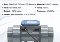 Medidor de Flujo Digital PVC Tipo Turbina DN15-DN80 - Pantalla LCD y Salida NPN