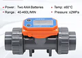 Medidor de Flujo Digital PVC Tipo Turbina DN15-DN80 - Pantalla LCD y Salida NPN