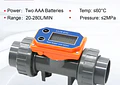 Medidor de Flujo Digital PVC Tipo Turbina DN15-DN80 - Pantalla LCD y Salida NPN