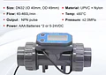 Medidor de Flujo Digital PVC Tipo Turbina DN15-DN80 - Pantalla LCD y Salida NPN