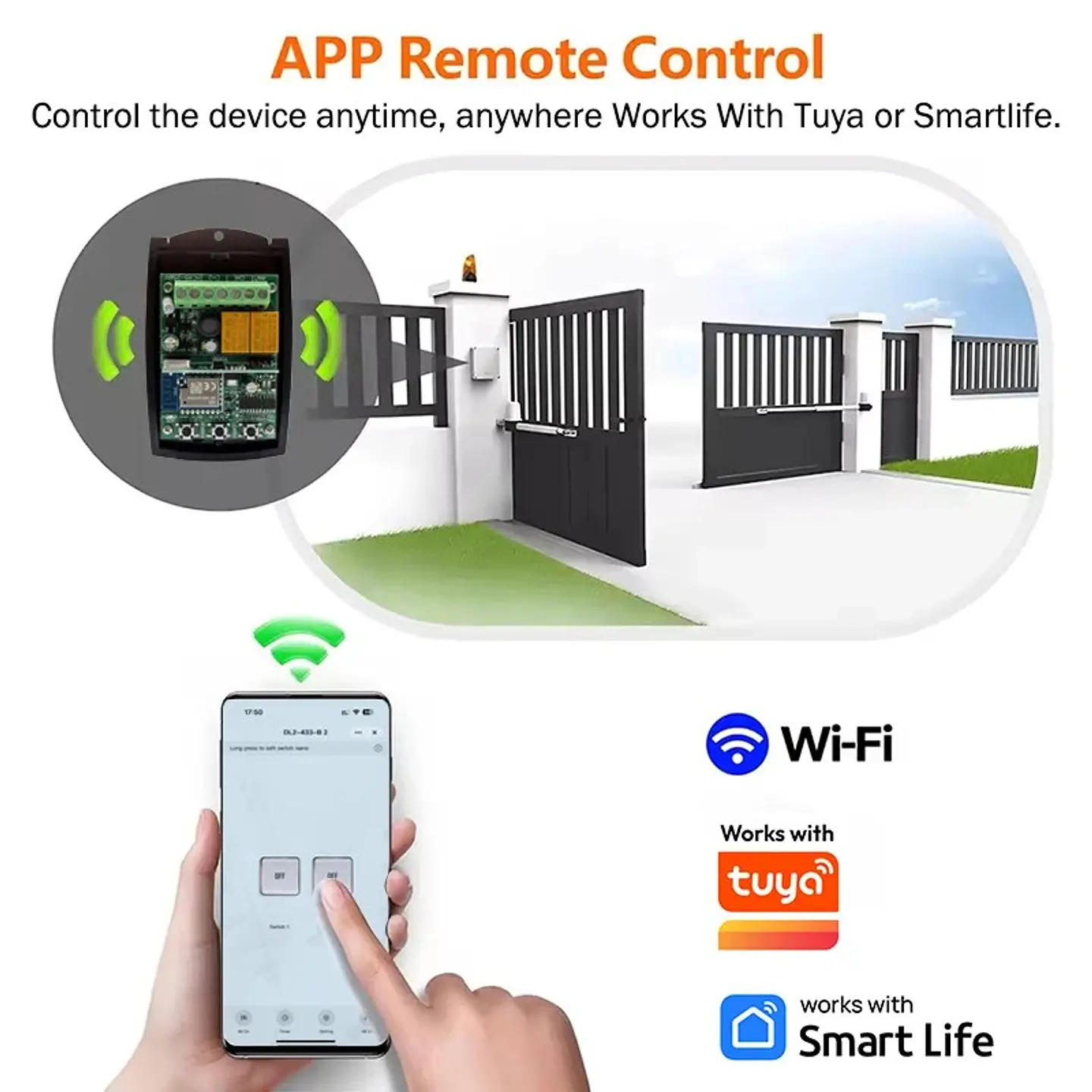 Módulo interruptor inteligente WiFi 433MHz 5